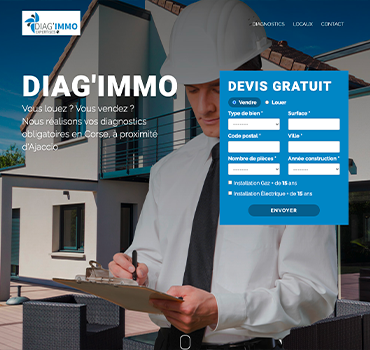 Site devis en ligne Diag'immo 2a